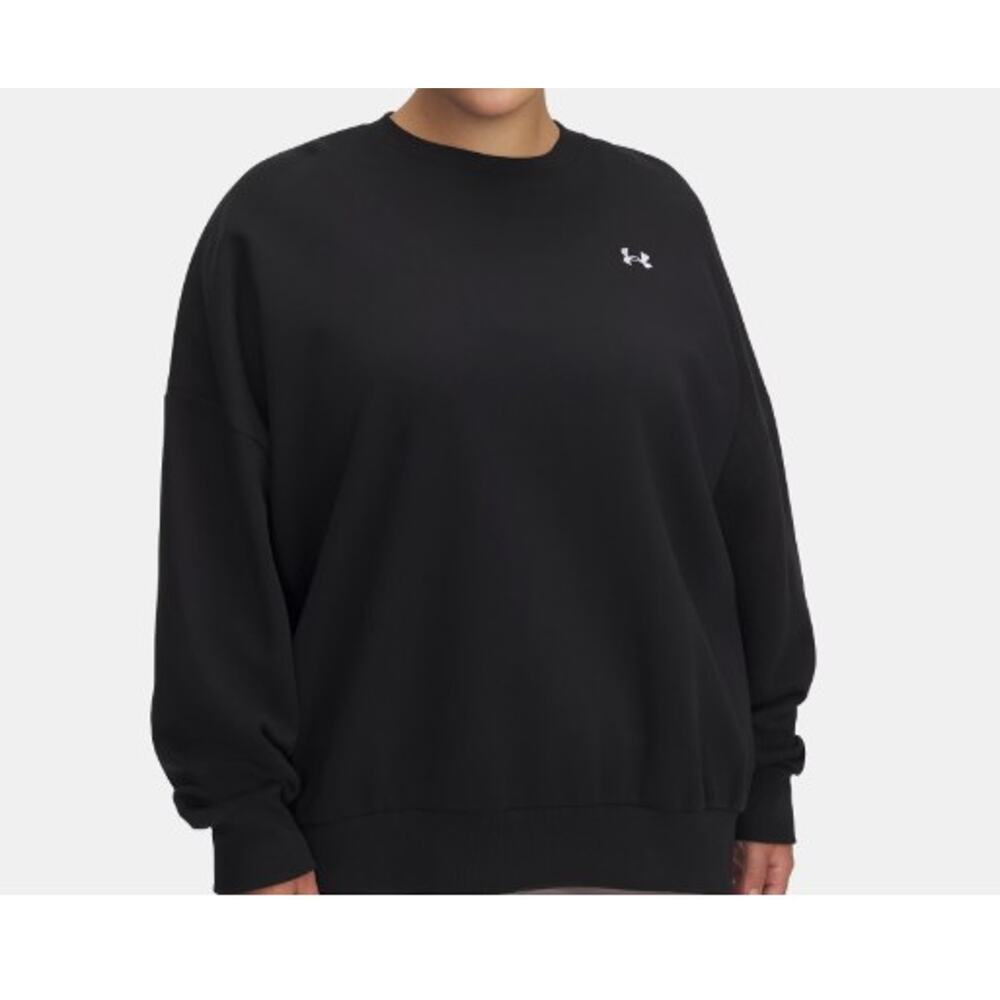 UA Rival Fleece Women's Oversized Crew Under Armour Black Size XXL